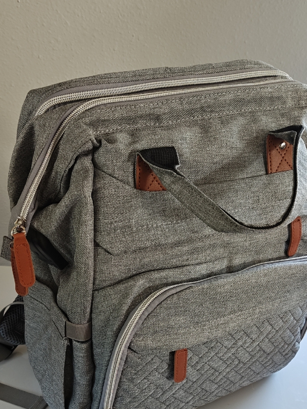 Backpack - Diaper Bag Gray